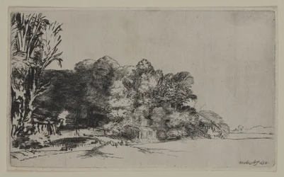 Baumgruppe mit Aussicht, 1652